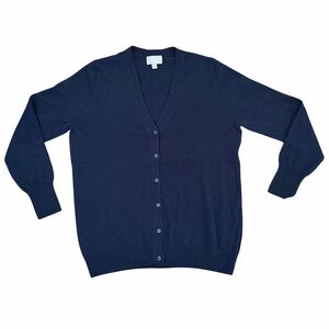 Pure Collection Cashmere Cardigan Sweater Navy Blue 12